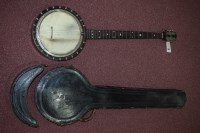 Lot 1501 - An early 20th Century walnut banjo, by B.B.,...