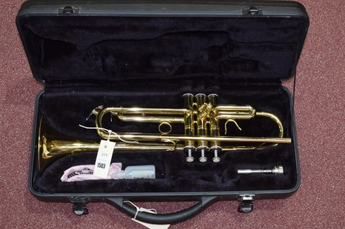 Lot 1503 - A modern brass trumpet by Earlham, artist...