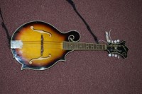 Lot 1526 - An Alden electro mandolin, 71cms long, cased.