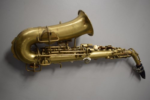 Lot 1550 - A curved soprano saxophone by Carl Fischer,...