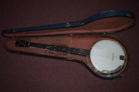 Lot 1557 - A Gem Supremus, the Whirle banjo with...