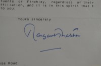Lot 1651 - A signed letter from Margaret Thatcher to Owen...