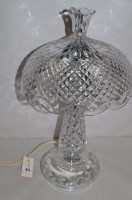 Lot 816 - A large Waterford crystal table lamp and shade.