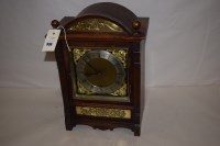 Lot 936 - An oak bracket clock, by W. & H., with brass...