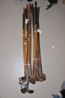 Lot 975 - Twelve hickory shafted irons, to include:...