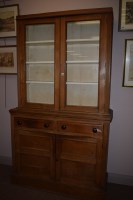 Lot 1215 - A 19th Century oak bookcase, the pair of...