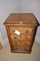 Lot 1241 - A Victorian burr walnut Wellington chest of...