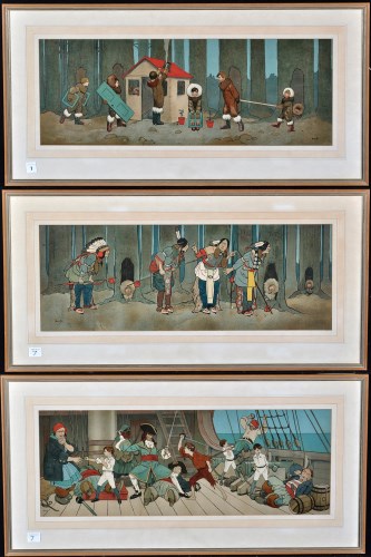 Lot 7 - John Hassell - scenes from Peter Pan, signed...