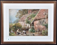 Lot 8 - After Myles Birket Foster - a country cottage...
