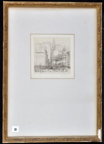 Lot 13 - William Walcot - New York, signed in pencil,...