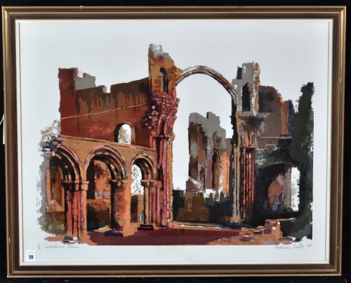 Lot 20 - Norman Wade - ''Lindisfarne Priory'', signed,...