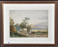 Lot 55 - David Bates - a farmer and two children...