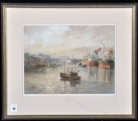 Lot 61 - Walter Holmes - Sunderland Harbour, signed,...