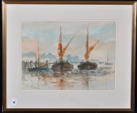 Lot 67 - Terence ''Terry'' McArdle - fishing boats in a...