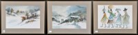 Lot 91 - Hoe Won - Korean winter landscapes, signed,...