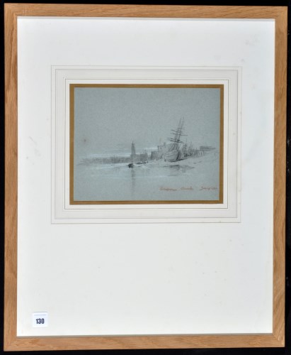 Lot 130 - Attributed to David Cox - ''Limehouse Church''...