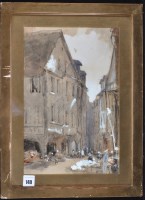 Lot 140 - A Follower of Samuel Prout - a busy...
