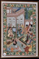 Lot 145 - Indian School - scene at a Moghul court,...