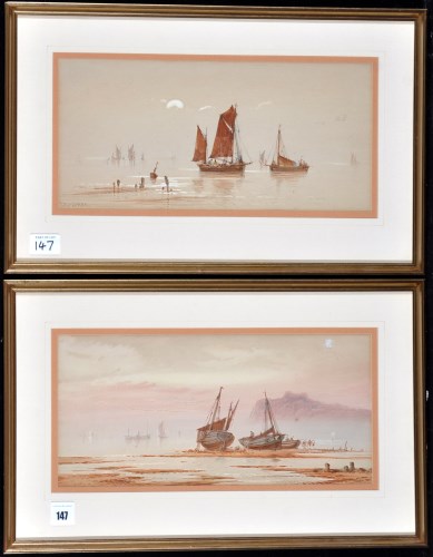 Lot 147 - Thomas Mortimer - beach scenes with fishing...