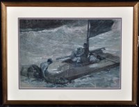 Lot 176 - Dudley Hardy, RBA - shipwreck survivors on a...