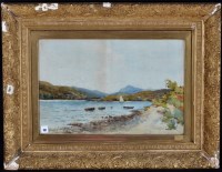 Lot 191 - J*** E*** Crawford - boats on a loch, signed,...