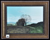Lot 248 - Robert Ritchie - trees and a stone wall along...