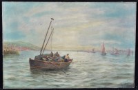 Lot 272 - Bernard Benedict Hemy - fishing boats off the...