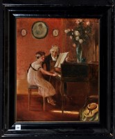 Lot 281 - Klein - ''The Piano Lesson'', indistinctly...