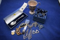 Lot 421 - A George VI silver two handled trophy cup, by...