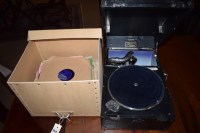 Lot 865 - A Decca Salon phone record player in black...