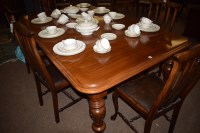 Lot 866 - A Victorian mahogany dining table raised on...