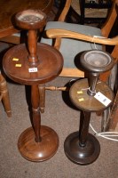 Lot 880 - A mahogany smoker's stand; and another.