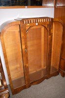 Lot 919 - An early 20th Century walnut display cabinet...