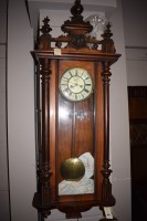 Lot 933 - A late 19th Century Vienna style wall clock,...