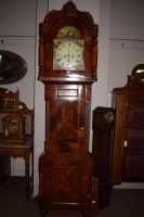 Lot 945 - A 19th Century longcase clock, the cream...