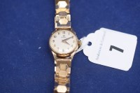 Lot 7 - A 9ct yellow gold lady's wristwatch, by Omega,...