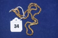 Lot 34 - A 9ct. yellow gold Byzantine chain link...