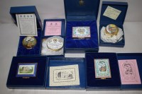 Lot 129 - Halcyon Days enamel boxes, to include: white...