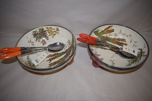 Lot 284 - Two Wedgwood salad serving bowls with lobster...