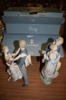 Lot 334 - Two Lladro Utopia figures 'Happy Encounter'...