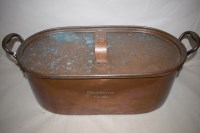 Lot 428 - A 19th Century copper fish kettle inscribed...