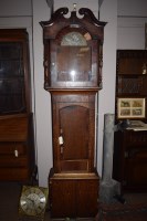 Lot 798 - A 19th Century mahogany and oak longcase clock,...