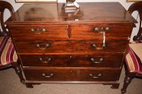 Lot 802 - 19th Century mahogany chest of drawers the top...