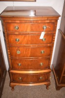 Lot 815 - A Bevan funnell mahogany bow fronted chest of...
