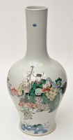 Lot 14 - Famille Verte inverted baluster shaped vase,...