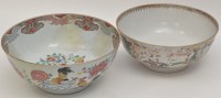Lot 29 - Two Chinese Famille Rose bowls, one with...