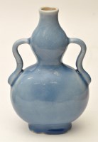 Lot 41 - Chinese blue glaze double gourd shape...