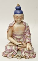Lot 46 - Chinese enamel painted figure of Buddha...