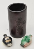 Lot 62 - Chinese Famille Noir snuff bottle, of...