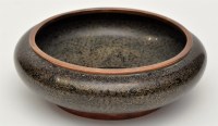 Lot 65 - Chinese cloisonne shallow bowl, black ground...